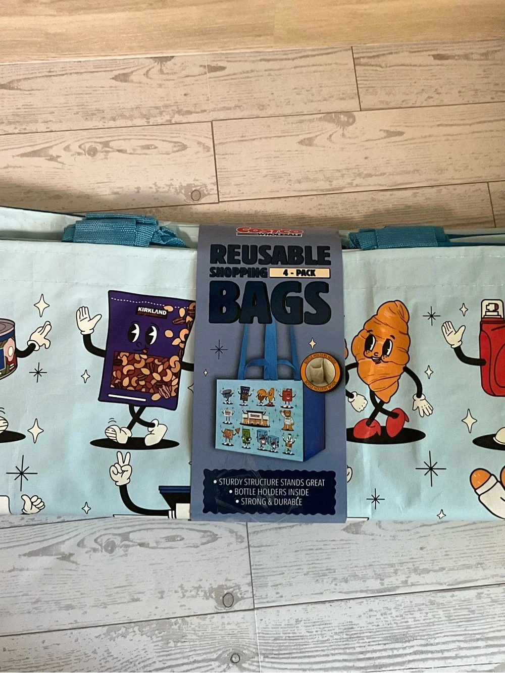 Lot of 4 Big reusable shopping bag new